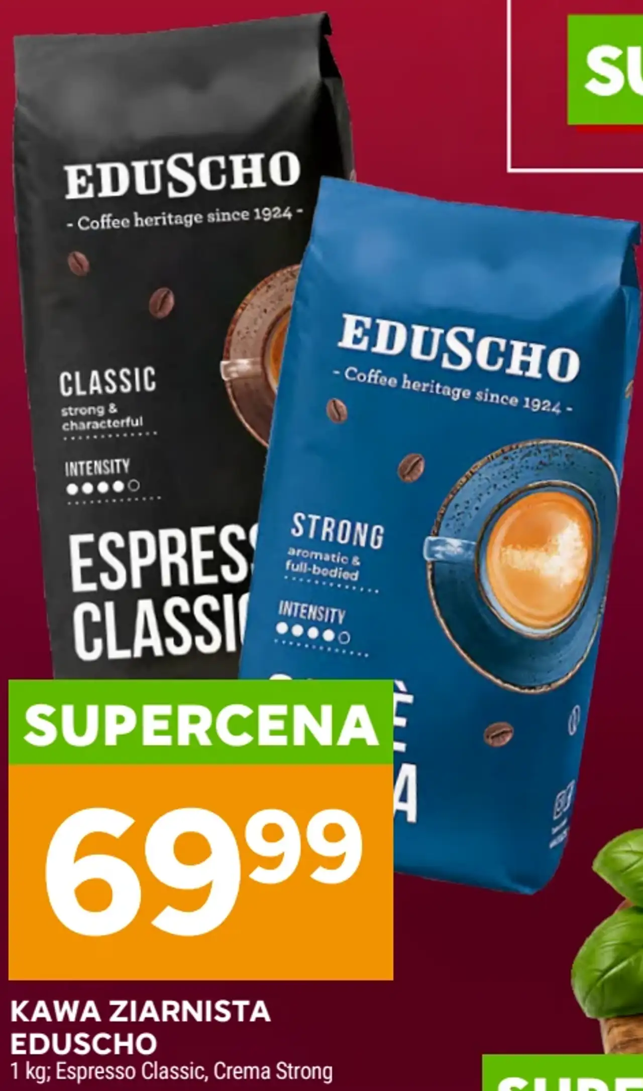 Kawa ziarnista Eduscho Espresso Classic, Crema Strong