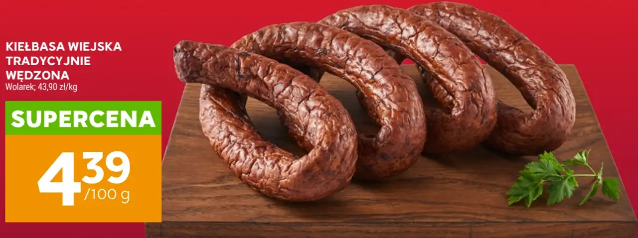 Kiełbasa wiejska tradycyjnie wędzona Wolarek