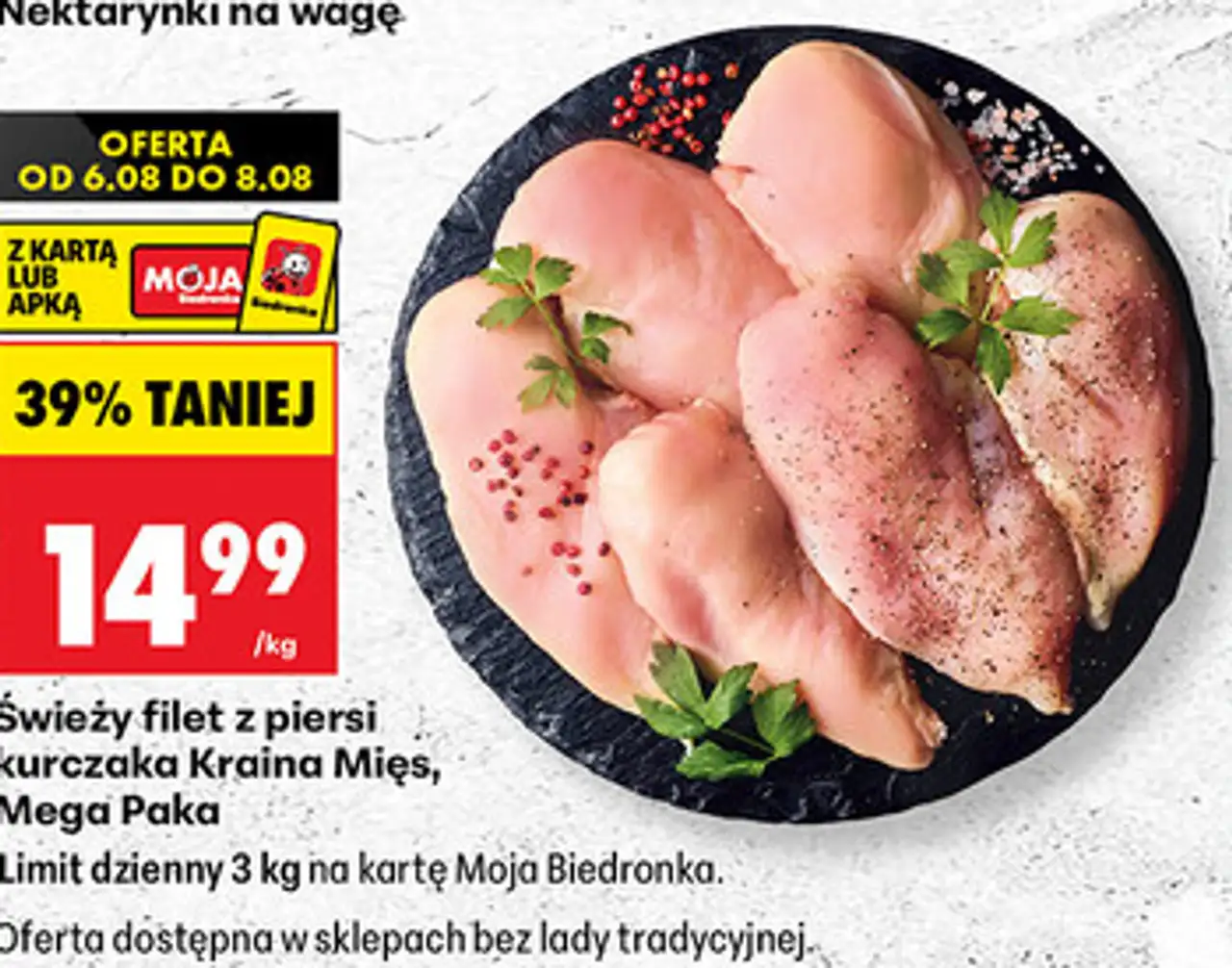 Świeży filet z piersi kurczaka Kraina Mięs Mega Paka