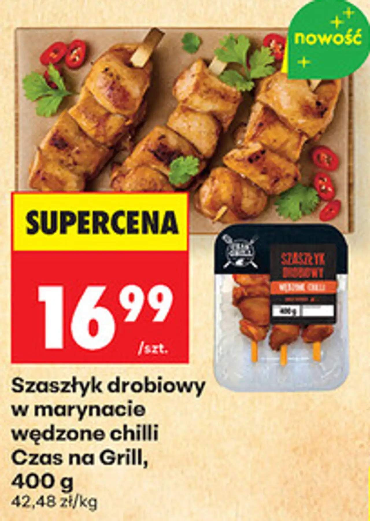 Szaszłyk drobiowy w marynacie wędzone chilli Czas na Grill