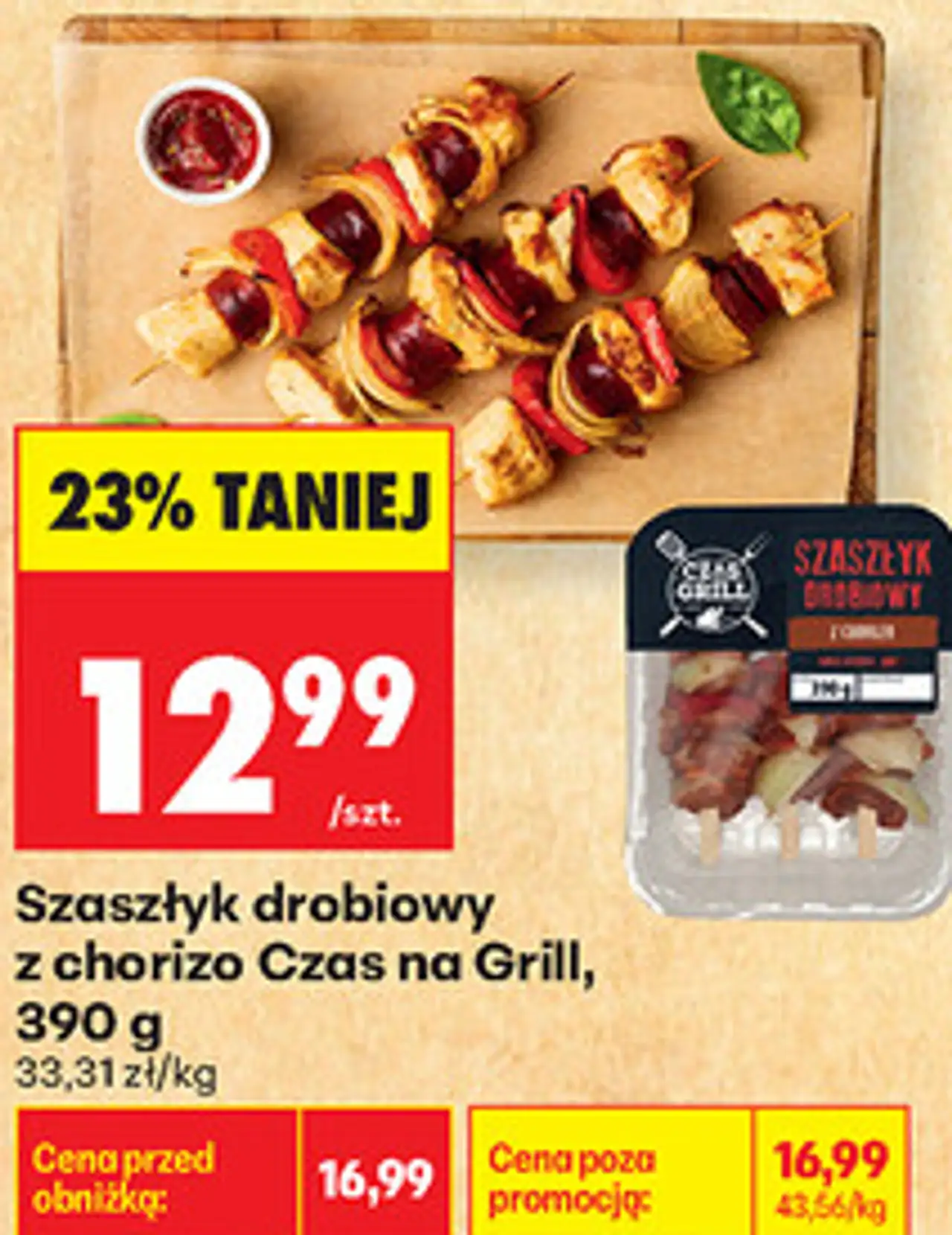 Szaszłyk drobiowy z chorizo Czas na Grill