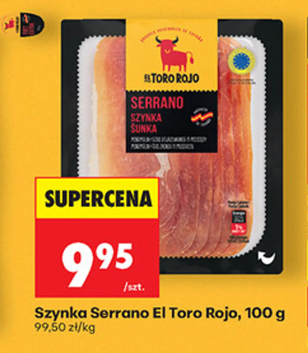 Szynka Serrano El Toro Rojo, 100 g