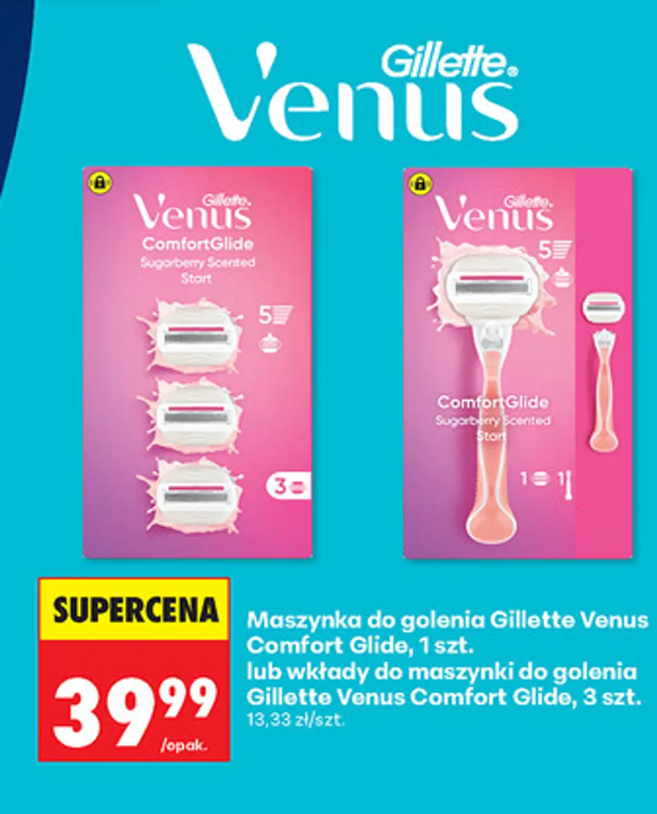 Maszynka do golenia Gillette Venus Comfort Glide lub wkłady do maszynki do golenia Gillette Venus Comfort Glide
