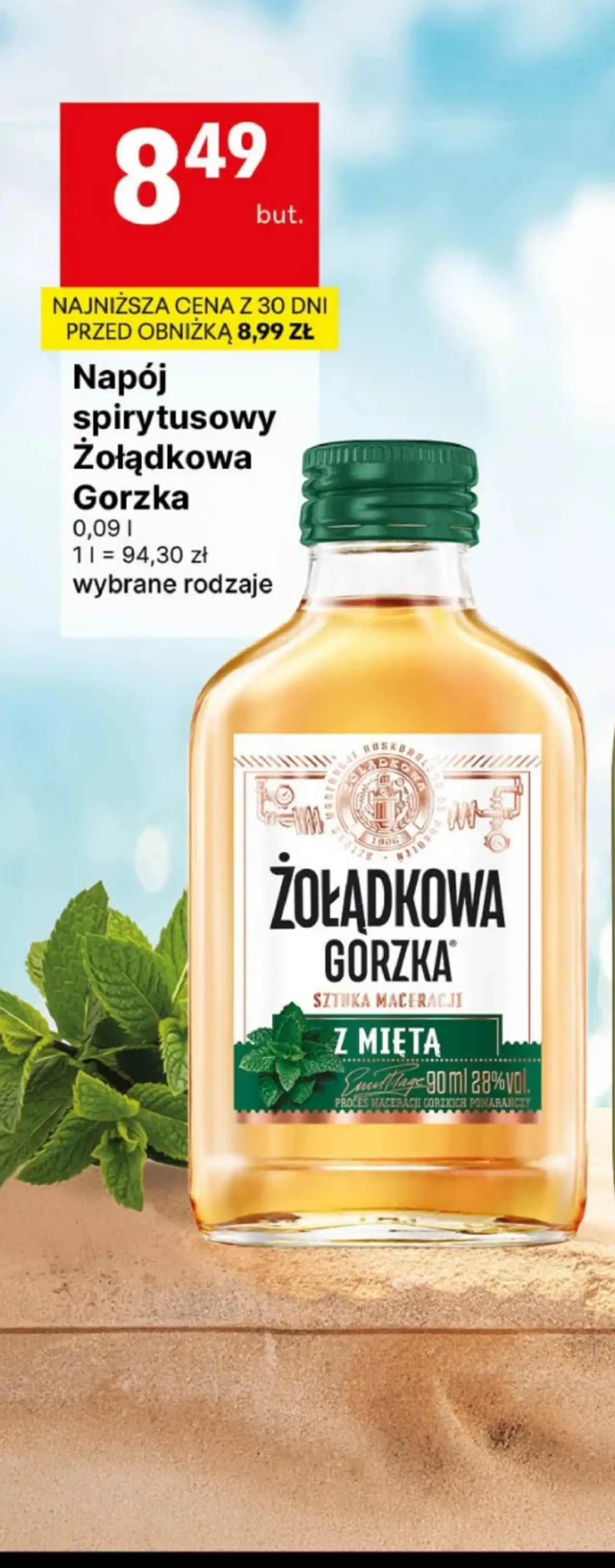 Napój spirytusowy Żołądkowa Gorzka