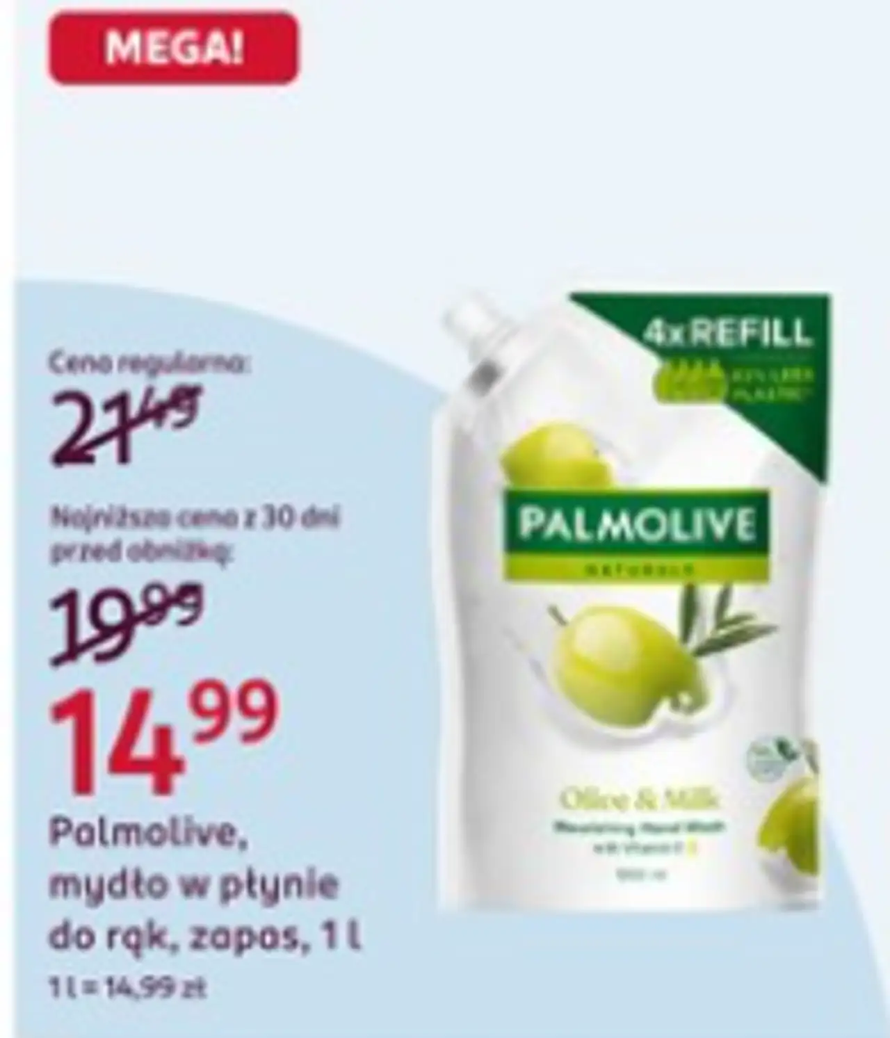 Palmolive, mydło w płynie do rąk, zapas