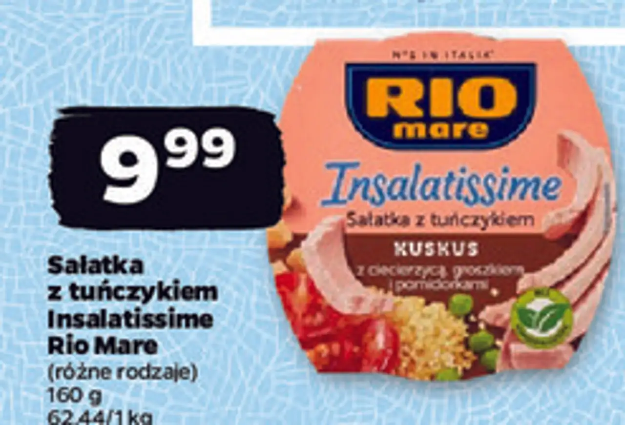 Sałatka z tuńczykiem kuskus ciecierzycą groszkiem i pomidorami Rio Mare Insalatissime