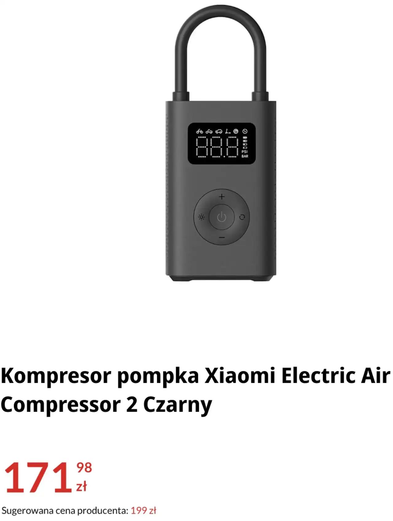 Kompresor pompka Xiaomi Electric Air Compressor 2 Czarny