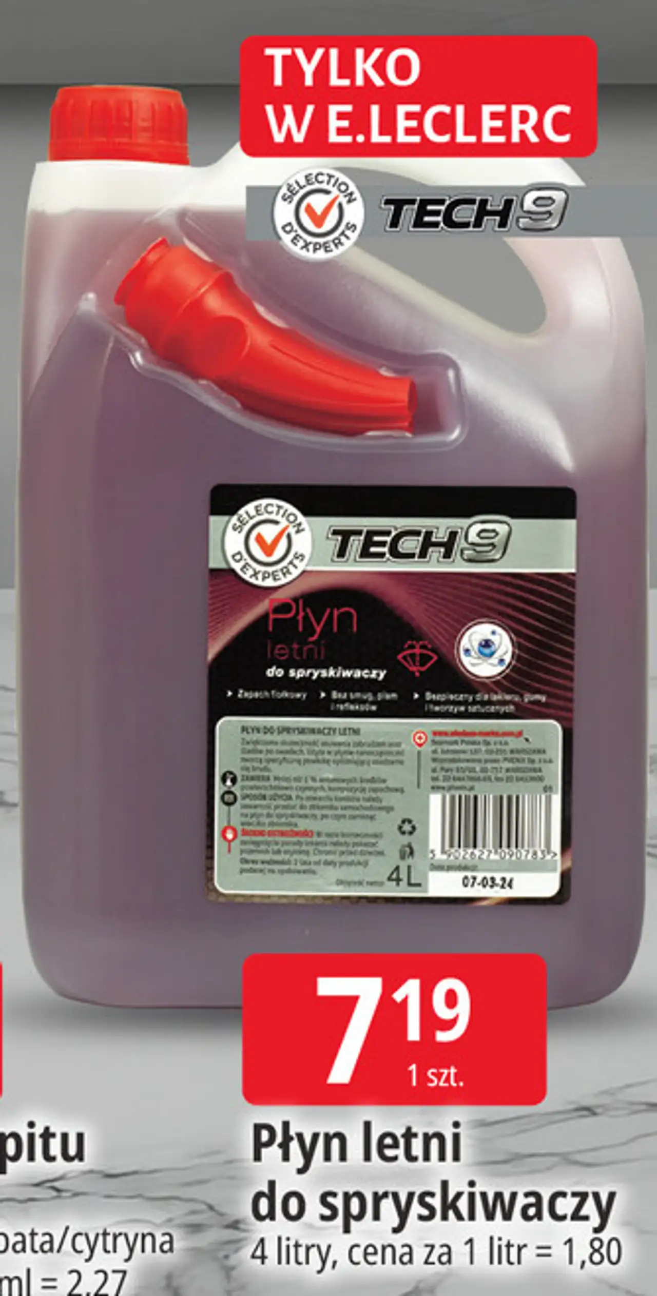 Płyn letni do spryskiwaczy Tech9