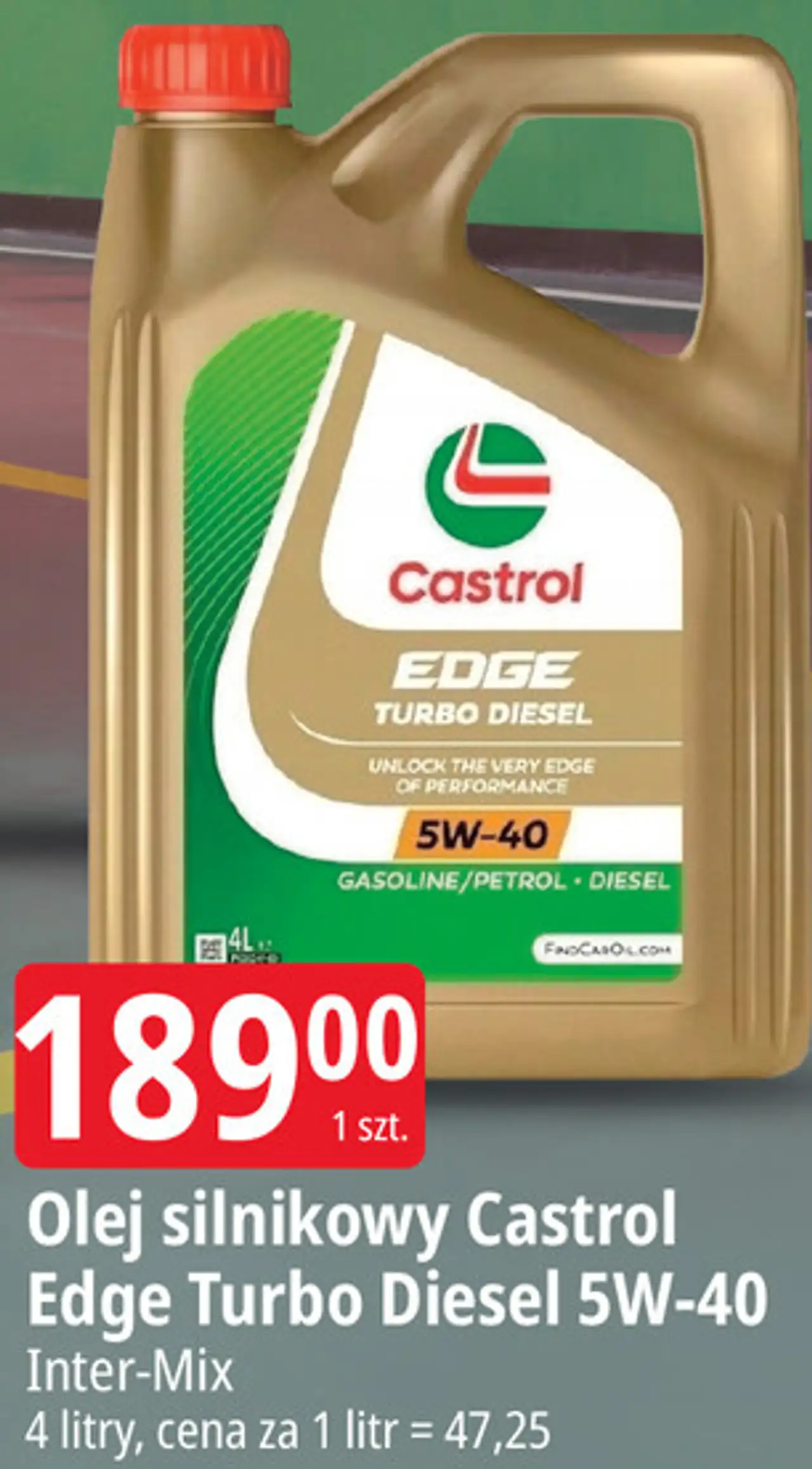 Olej silnikowy Castrol Edge Turbo Diesel 5W-40