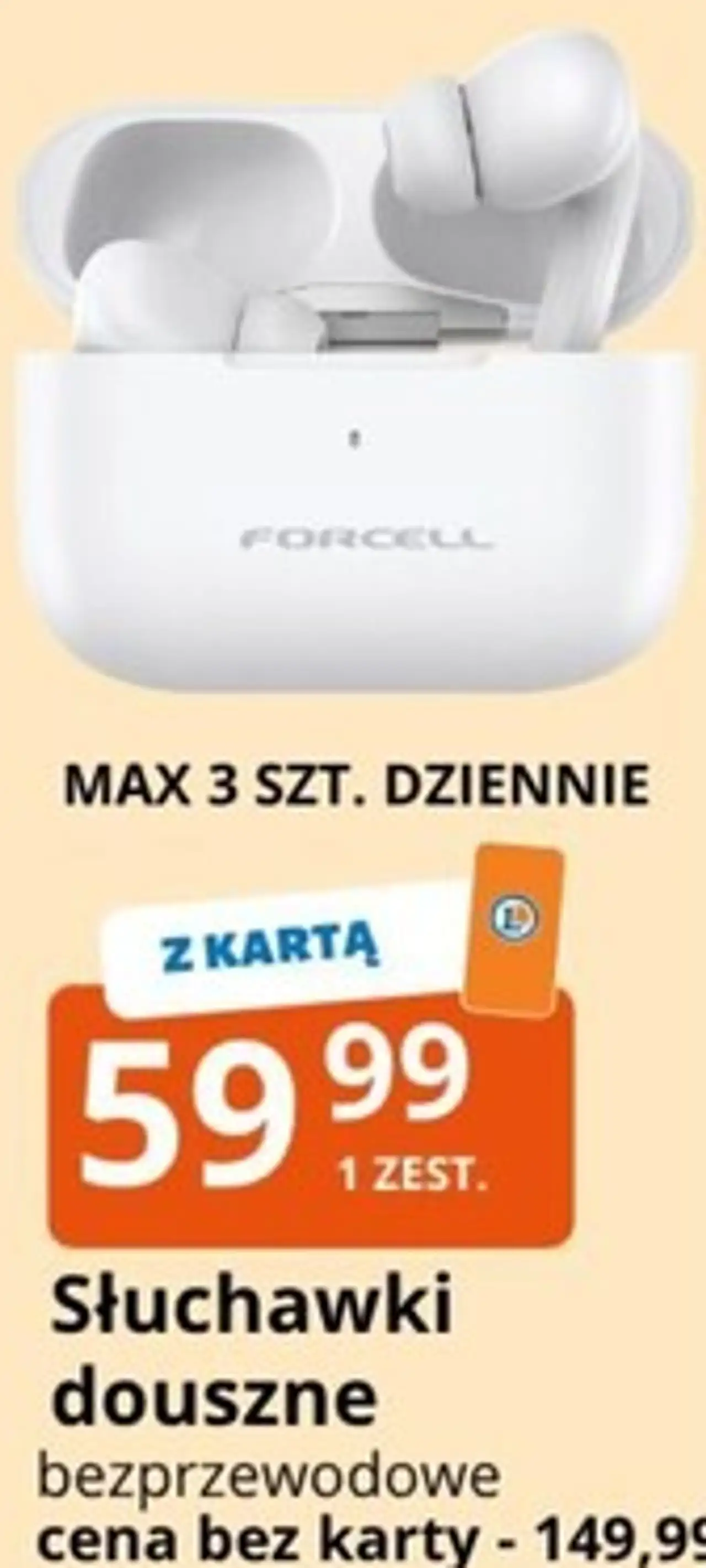 Słuchawki douszne bezprzewodowe Forcell
