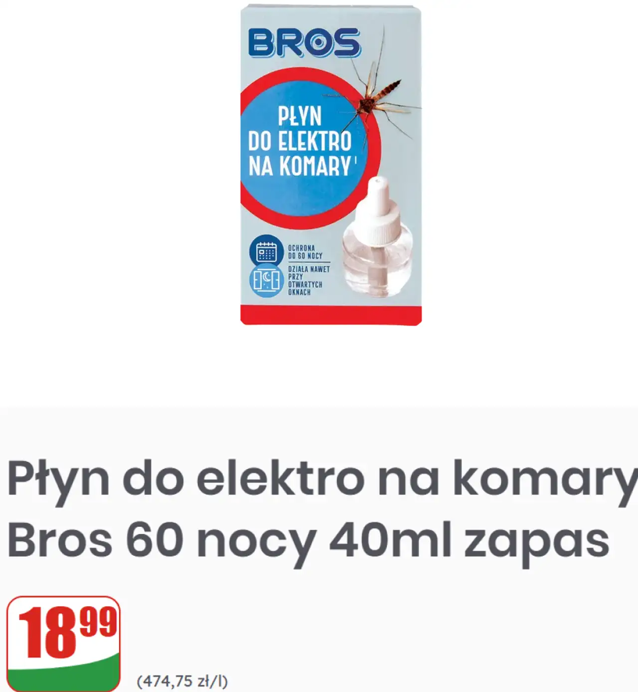 Płyn do elektro na komary Bros 60 nocy 40ml zapas