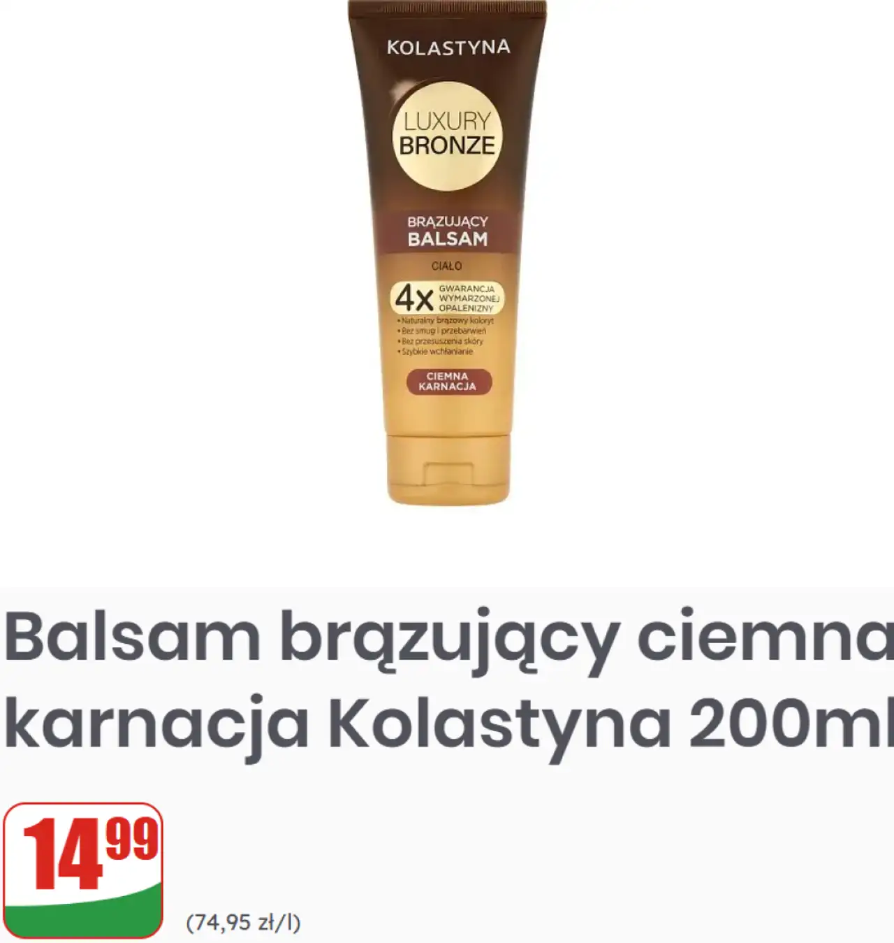 Balsam brązujący ciemna karnacja Kolastyna 200ml