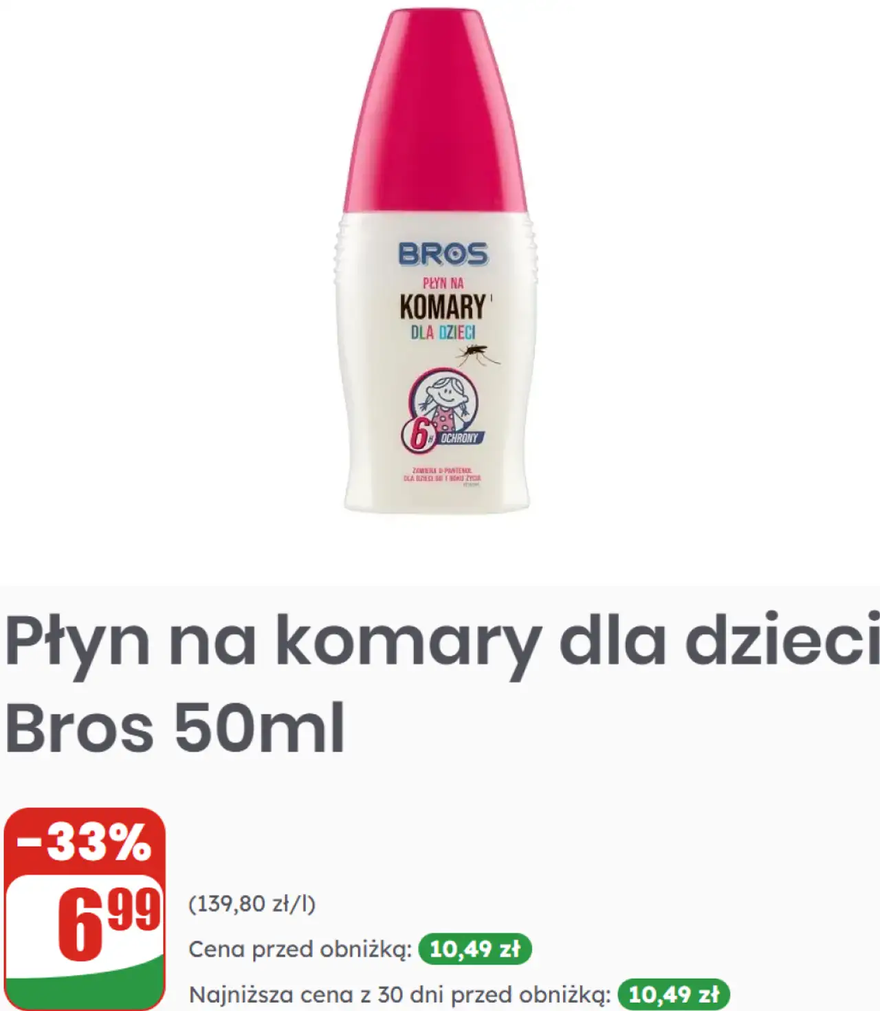 Płyn na komary dla dzieci Bros 50ml