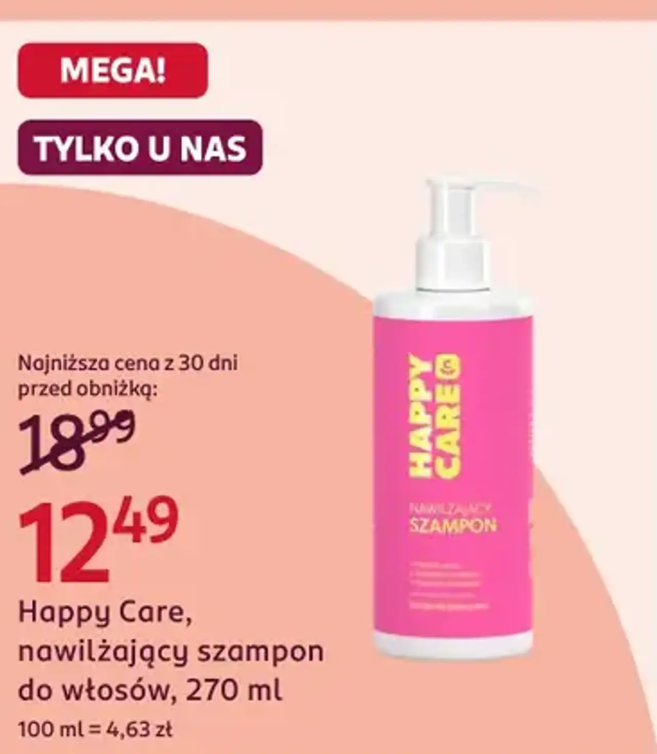 Happy Care, nawilżający szampon do włosów