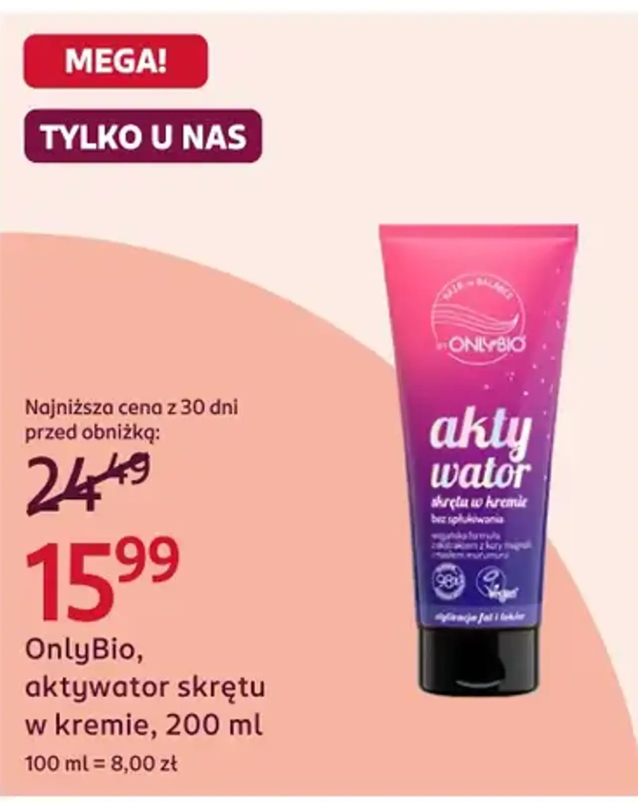 OnlyBio, aktywator skrętu w kremie