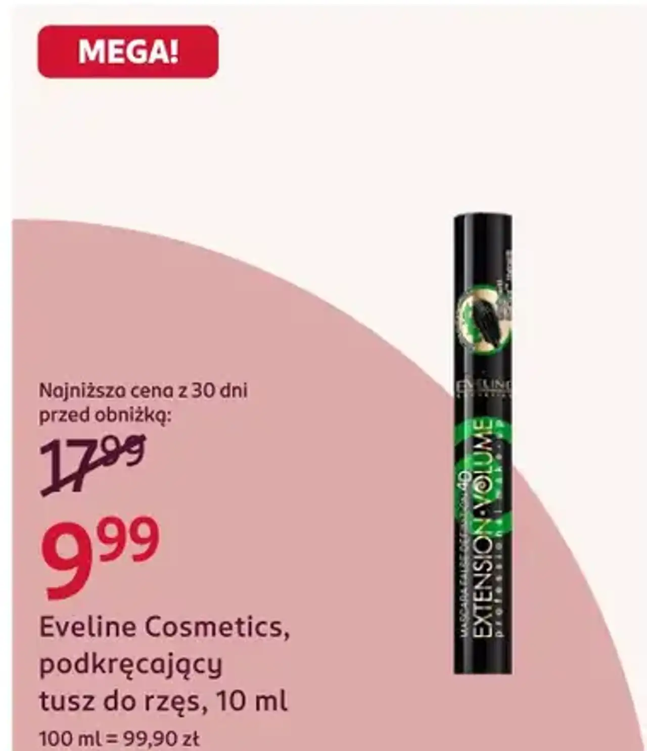 Eveline Cosmetics, podkręcający tusz do rzęs, 10 ml