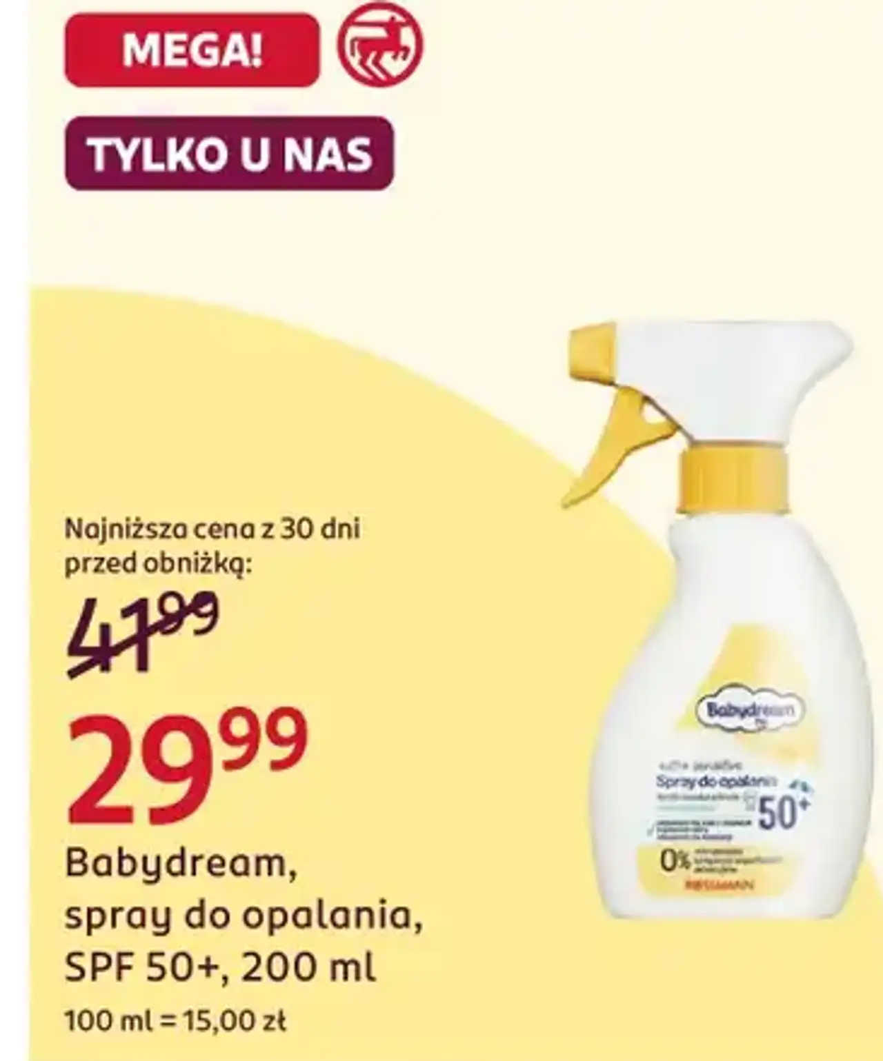 Babydream, spray do opalania, SPF 50+, 200 ml