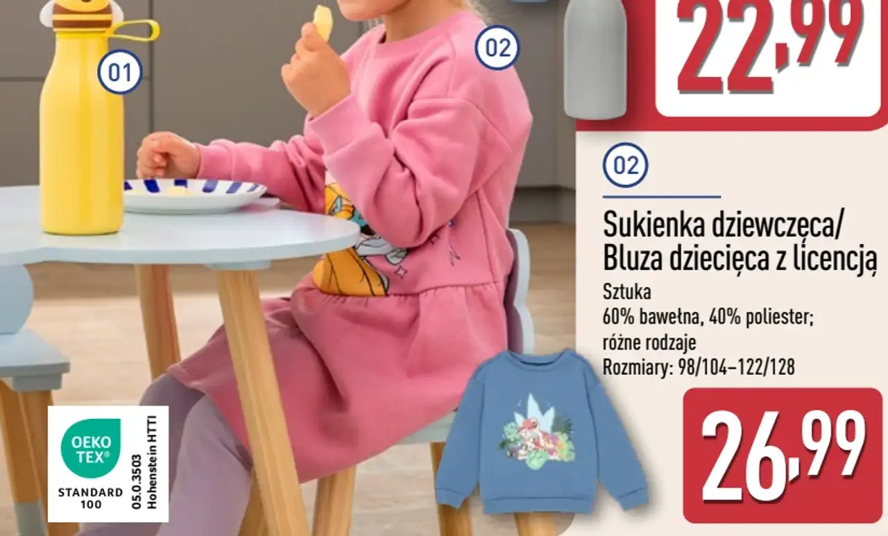 Sukienka dziewczęca / Bluza dziecięca z licencją