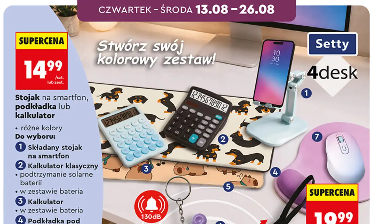 Setty 4desk Stojak na smartfon, podkładka lub kalkulator