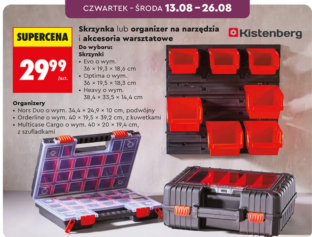 Kistenberg Skrzynka lub organizer na narzędzia i akcesoria warsztatowe