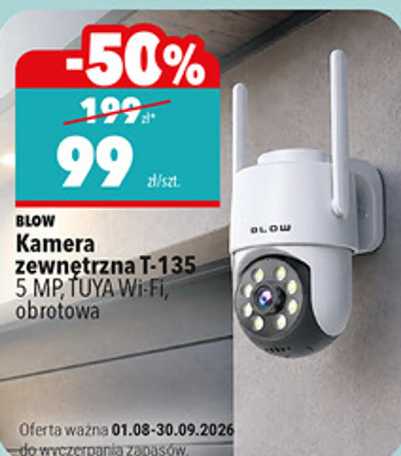 Blow Kamera zewnętrzna T-135 5 MP TUYA Wi-Fi obrotowa