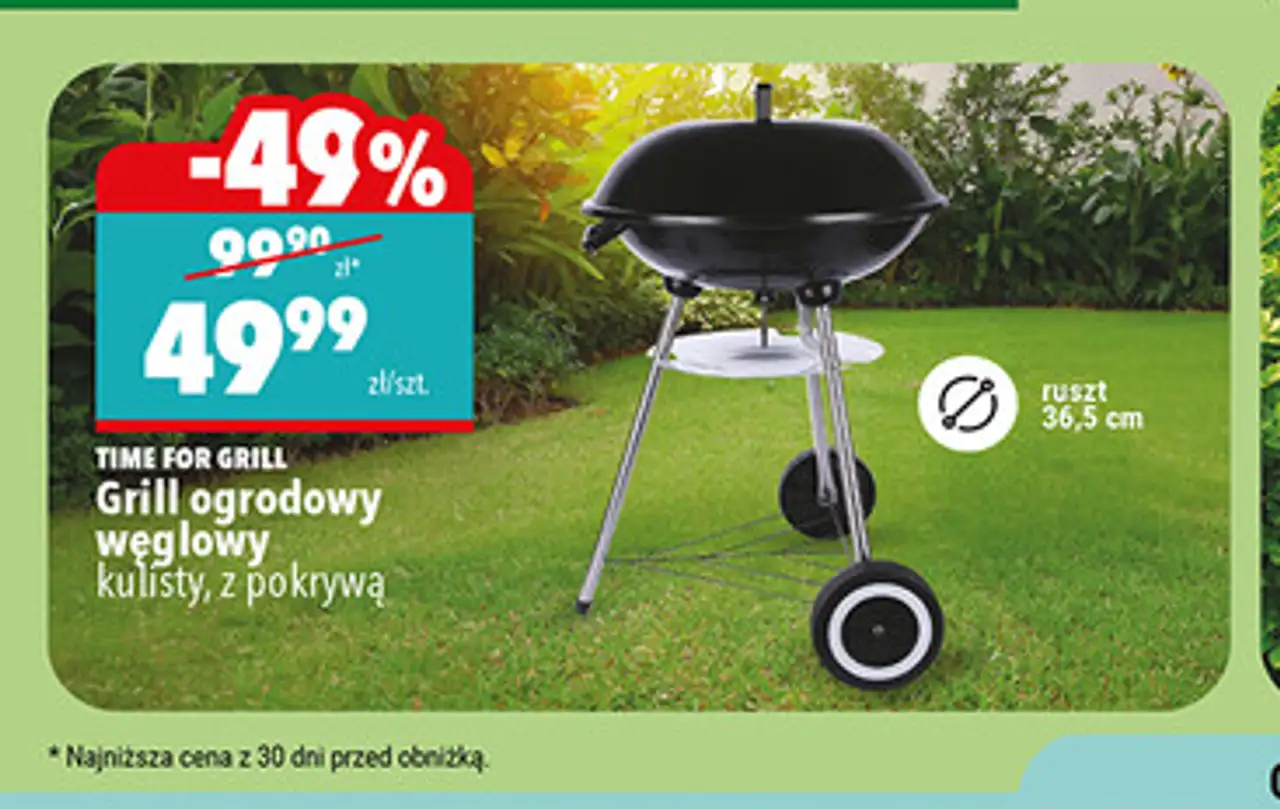 Time for Grill Grill ogrodowy węglowy kulisty z pokrywą
