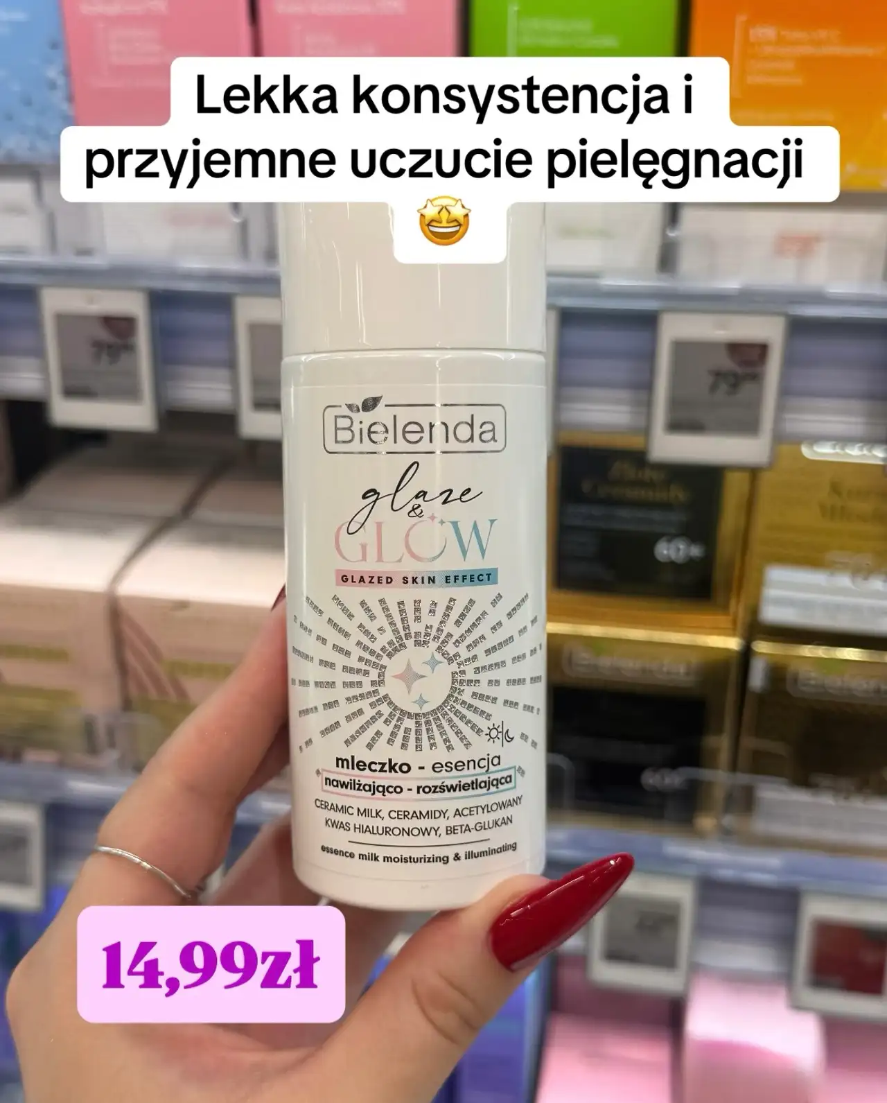 Bielenda glaze & GLOW mleczko - esencja nawilżająco - rozświetlająca