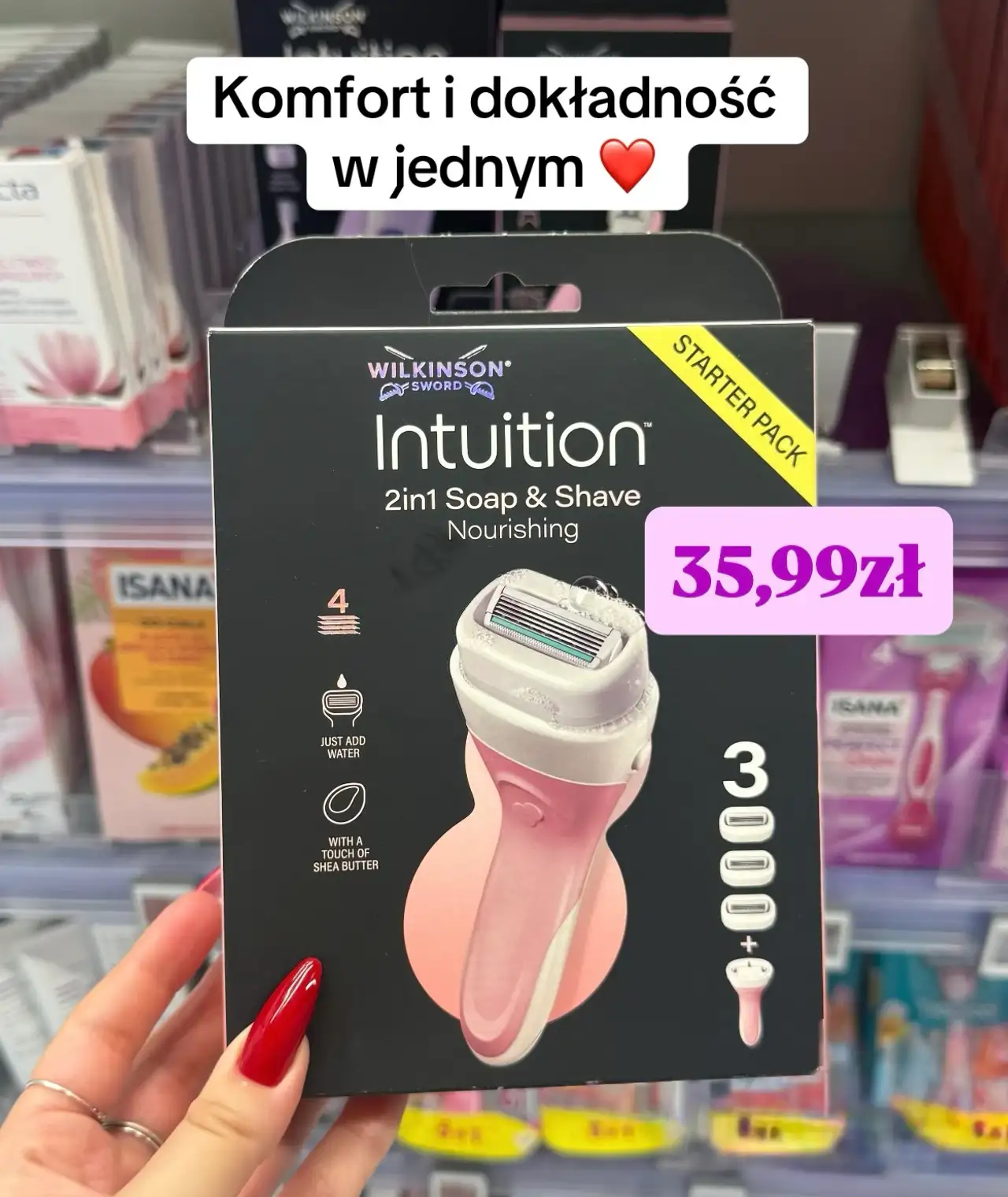 Maszynka do golenia Wilkinson Sword Intuition 2in1 Soap & Shave Nourishing Starter Pack