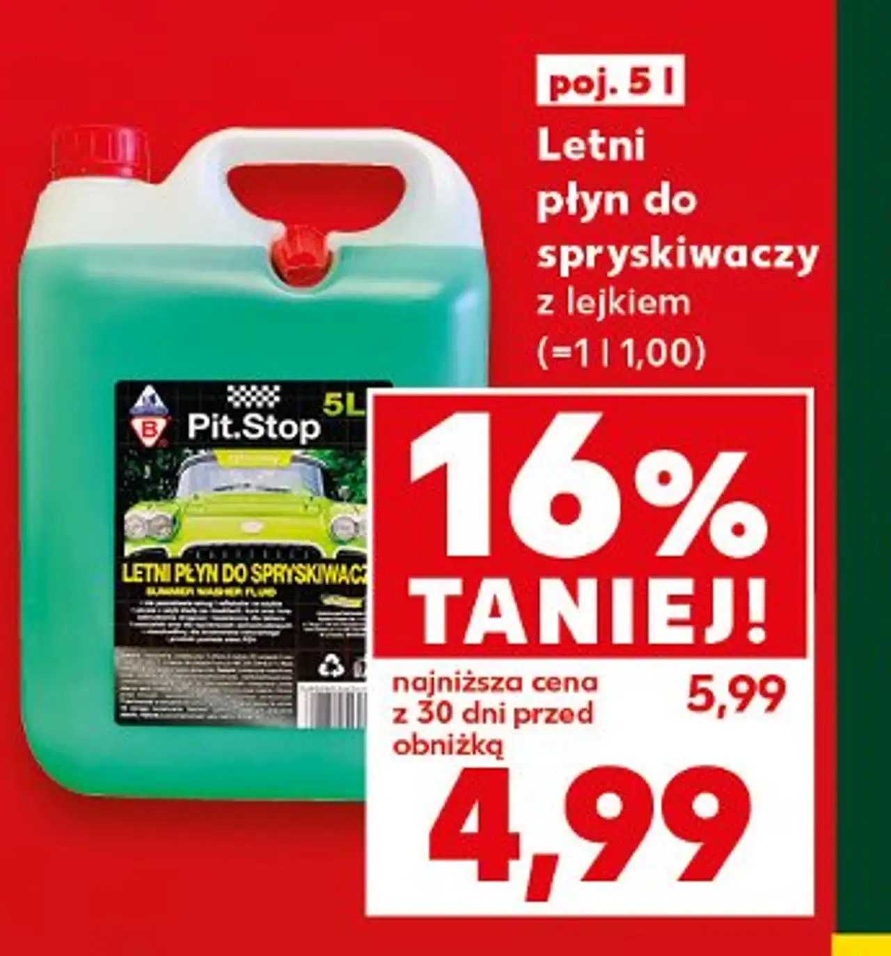 Pit Stop Letni płyn do spryskiwaczy z lejkiem