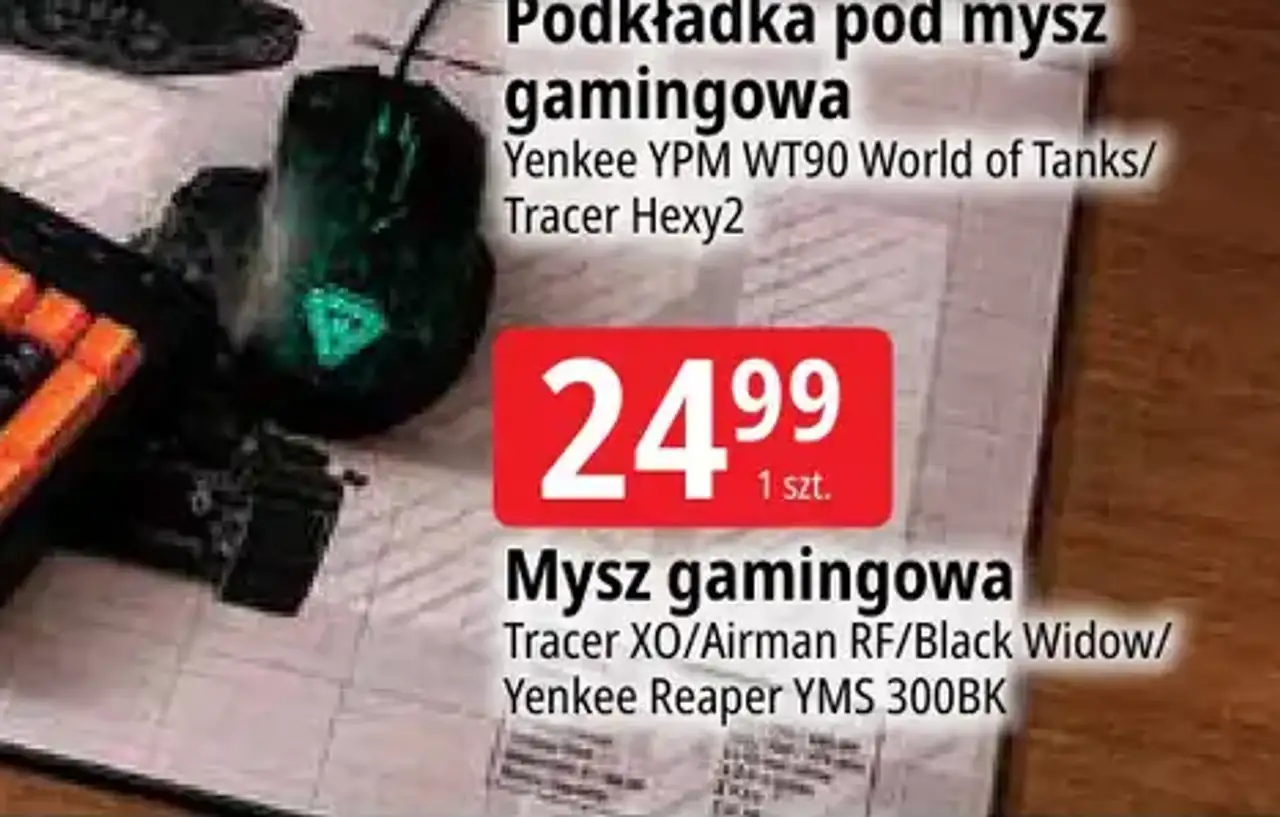 Mysz gamingowa Tracer XO / Airman RF / Black Widow / Yenkee Reaper YMS 300BK