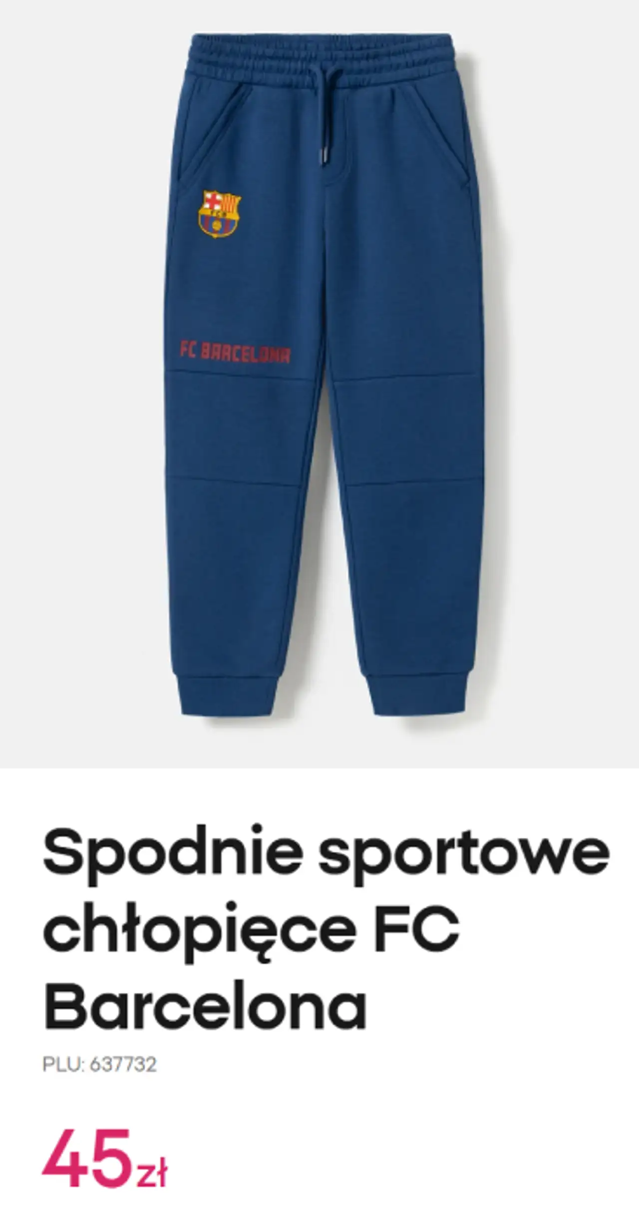 Spodnie sportowe chłopięce FC Barcelona