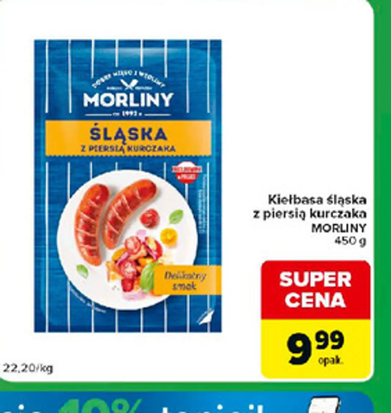 Kiełbasa śląska z piersią kurczaka Morliny