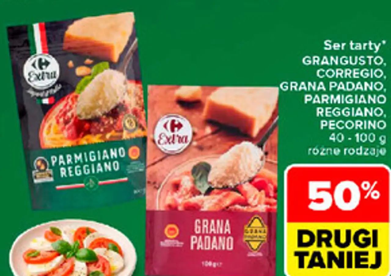 Ser tarty Carrefour Extra (Parmigiano Reggiano, Grana Padano, Grangusto, Corregio, Pecorino)