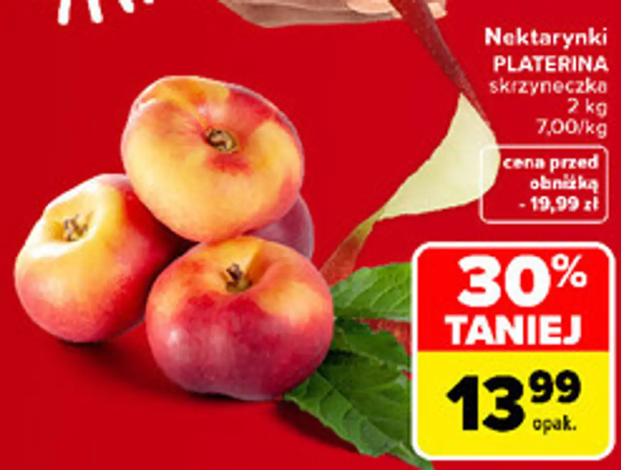 Nektarynki PLATERINA skrzyneczka