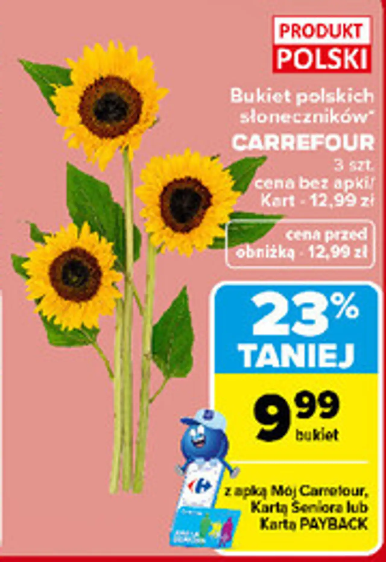 Bukiet polskich słoneczników CARREFOUR