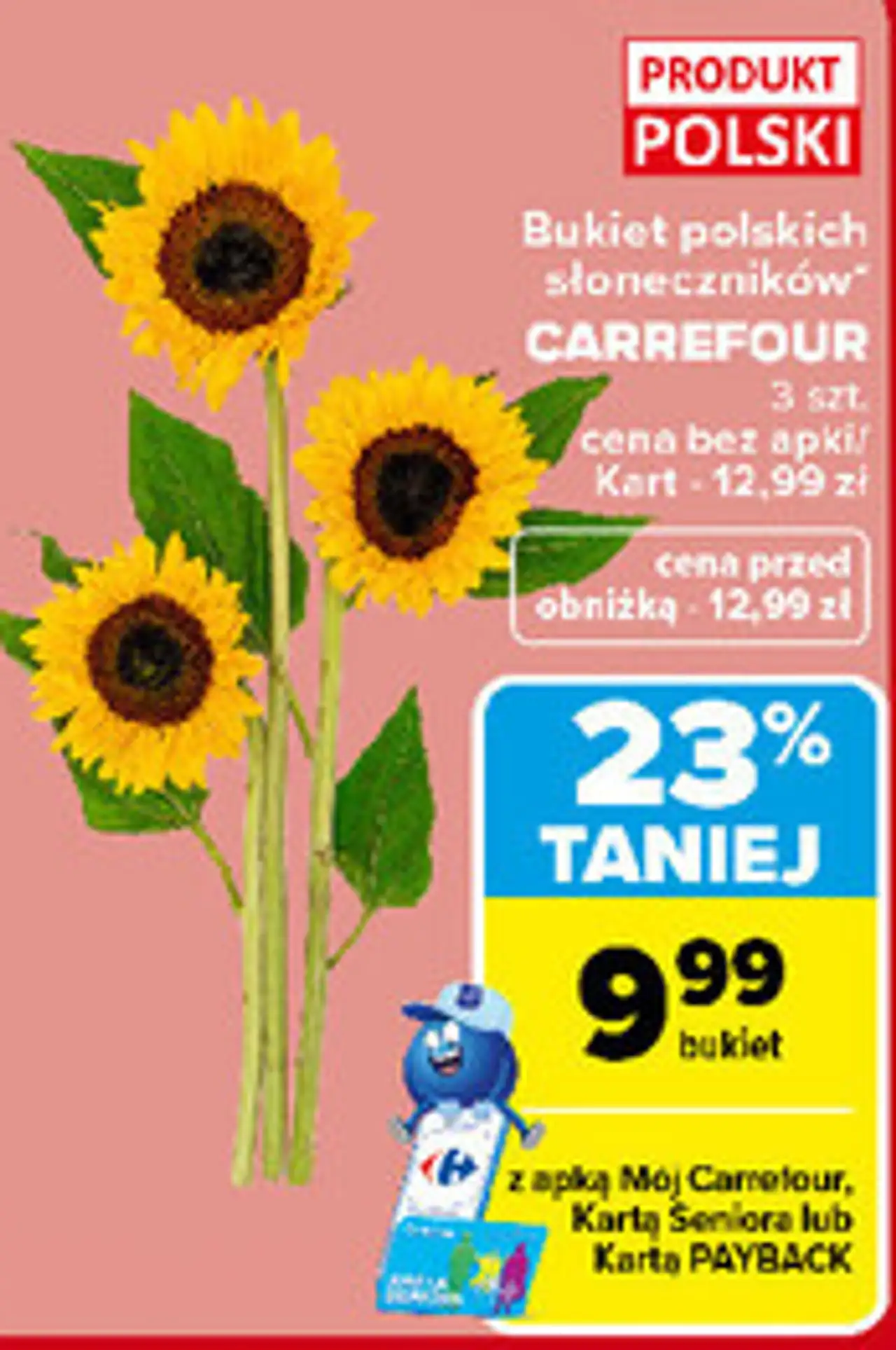 Bukiet polskich słoneczników CARREFOUR