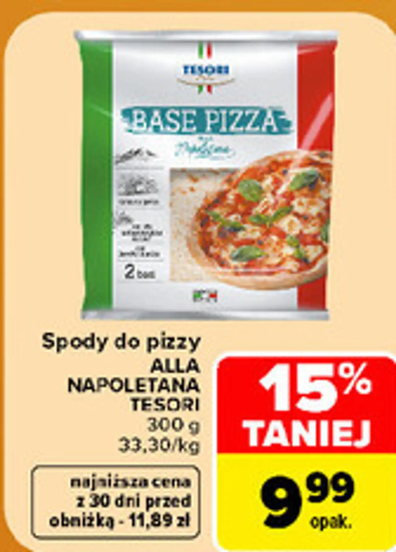 Spody do pizzy alla napoletana Tesori 300 g