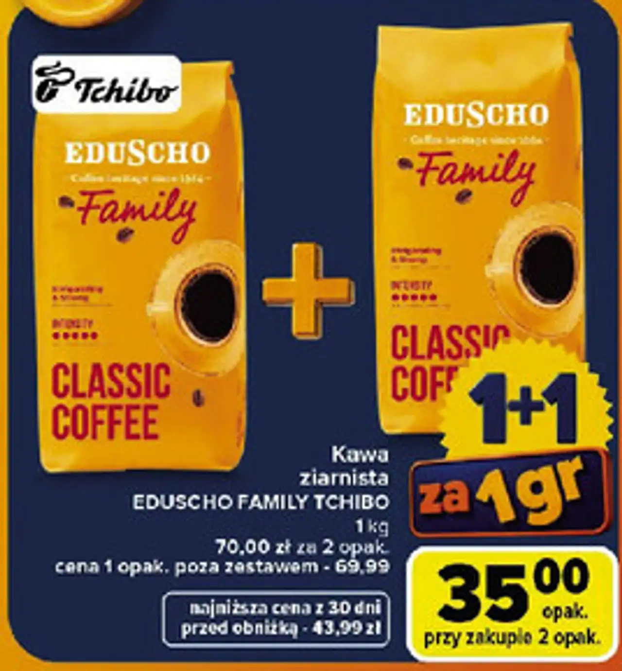 Kawa ziarnista Eduscho Family Tchibo