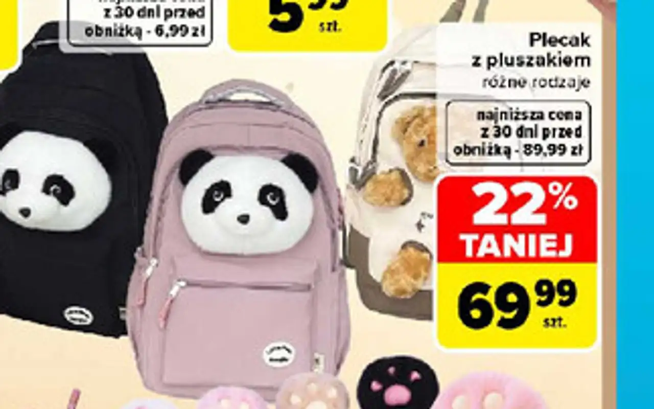 Plecak z pluszakiem