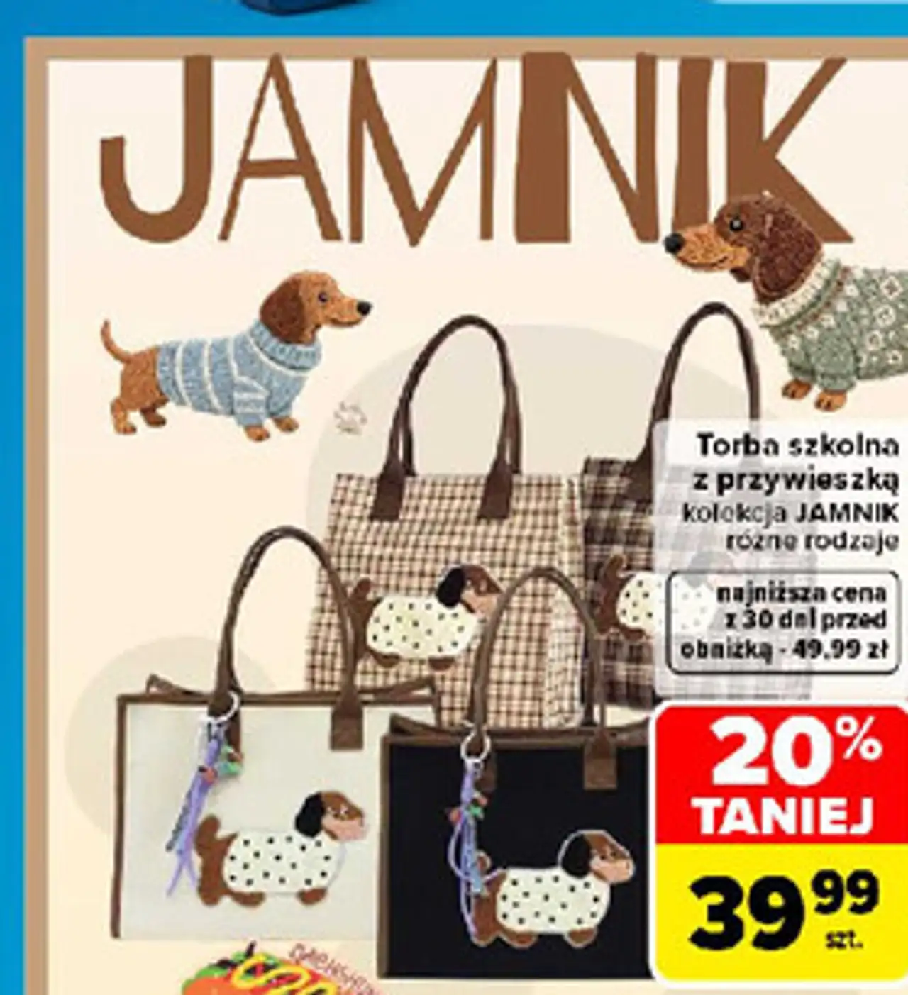 Torba szkolna z przywieszką, kolekcja JAMNIK