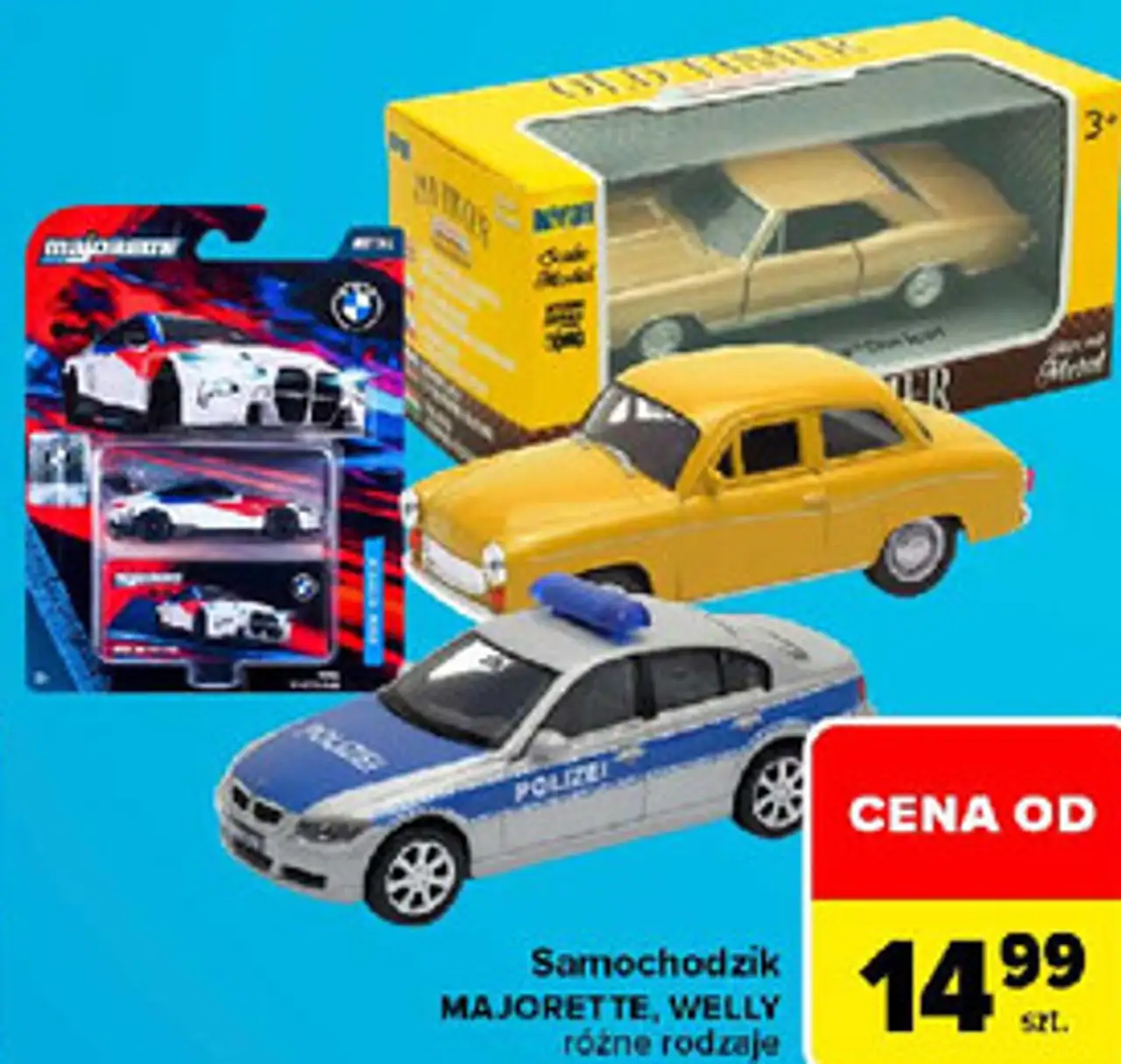 Samochodzik MAJORETTE, WELLY różne rodzaje