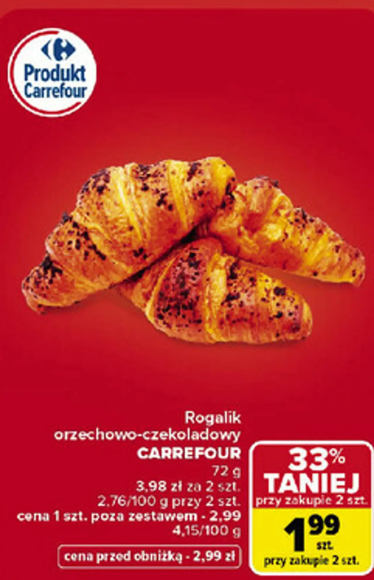 Rogalik orzechowo-czekoladowy CARREFOUR