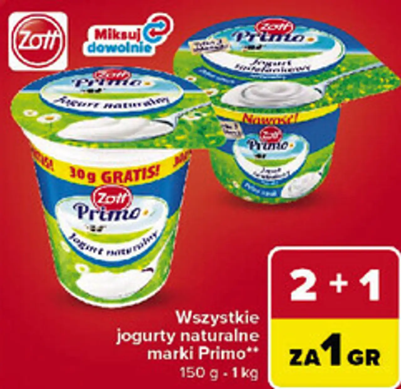 Jogurt naturalny Zott Primo