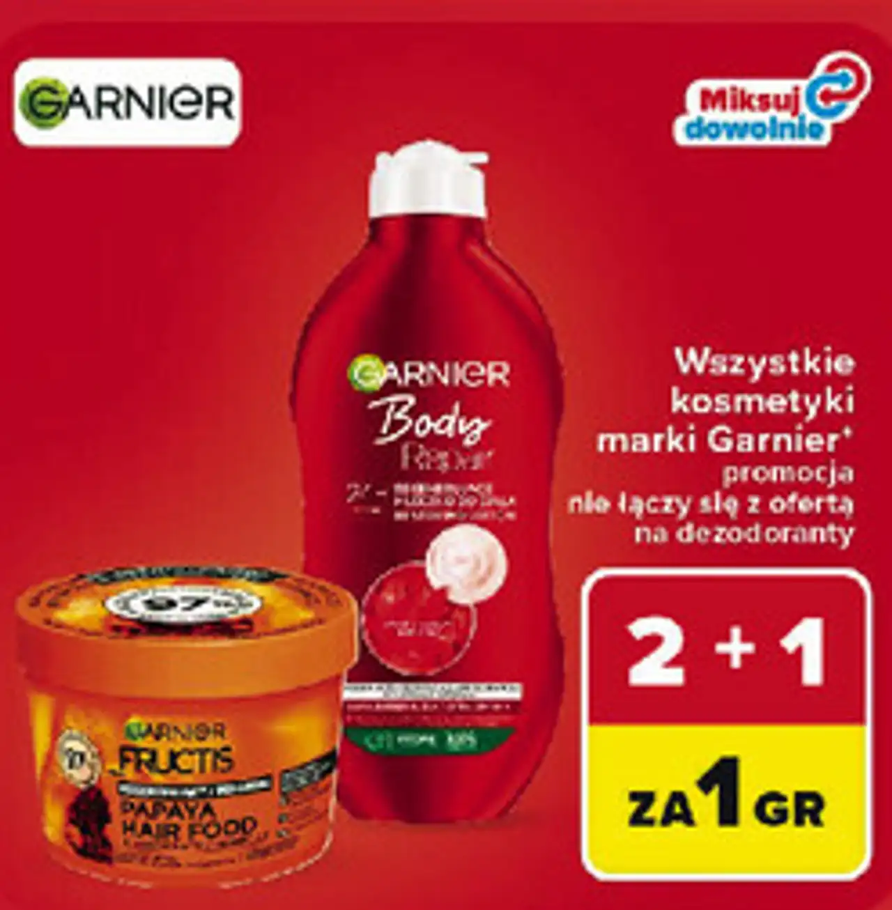 Wszystkie kosmetyki marki Garnier (nie dotyczy dezodorantów)