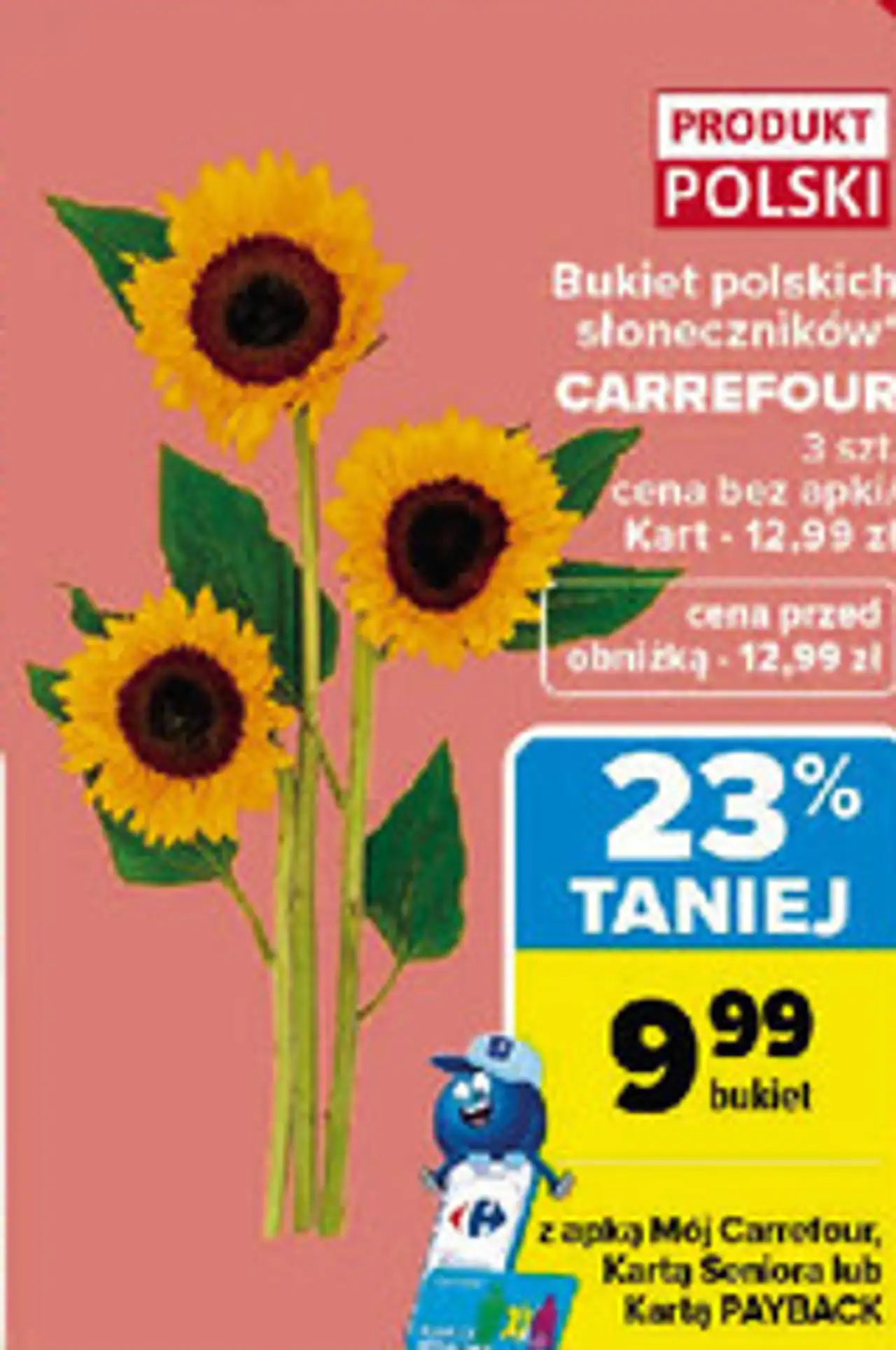 Bukiet polskich słoneczników CARREFOUR