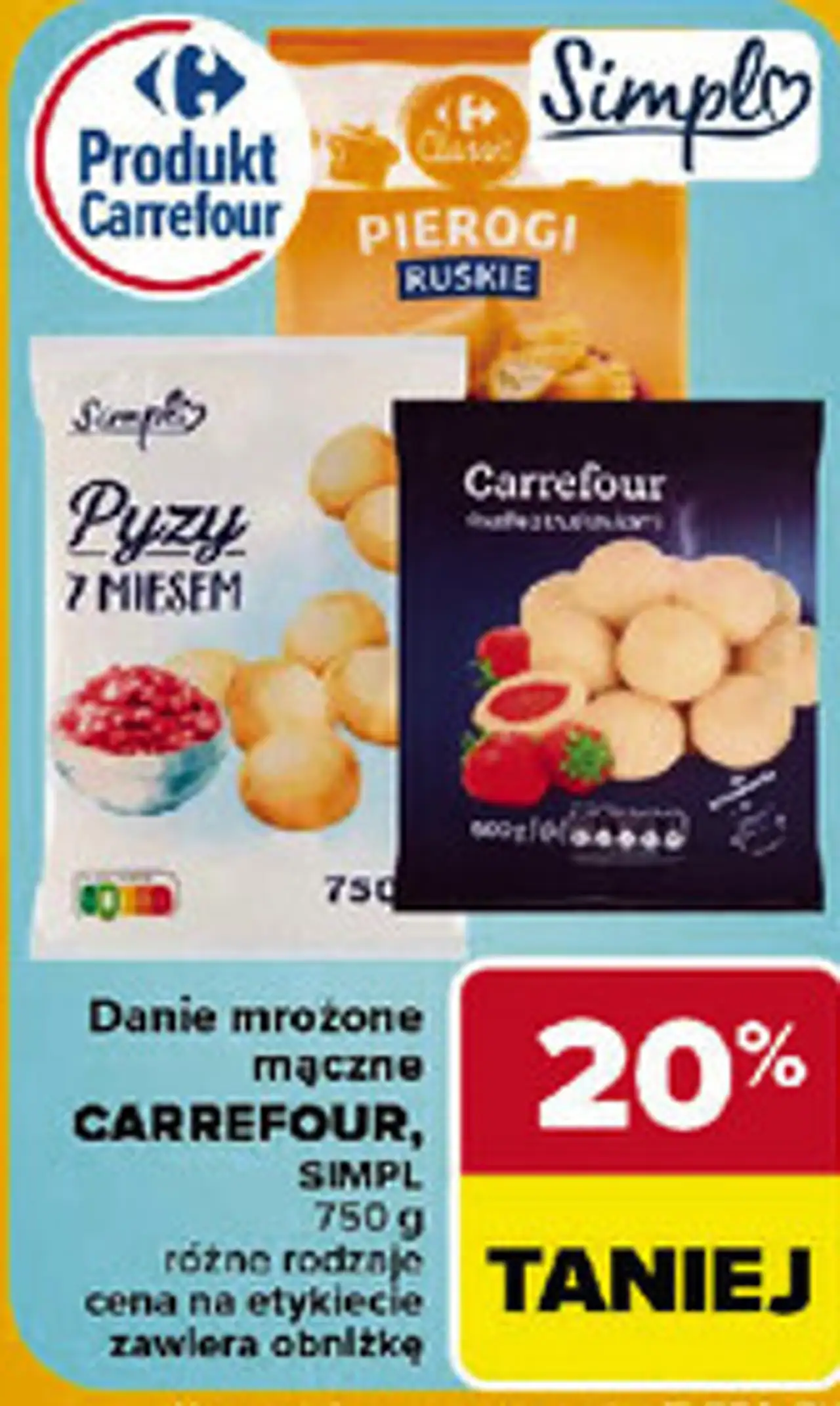 Danie mrożone mączne Carrefour, Simpl