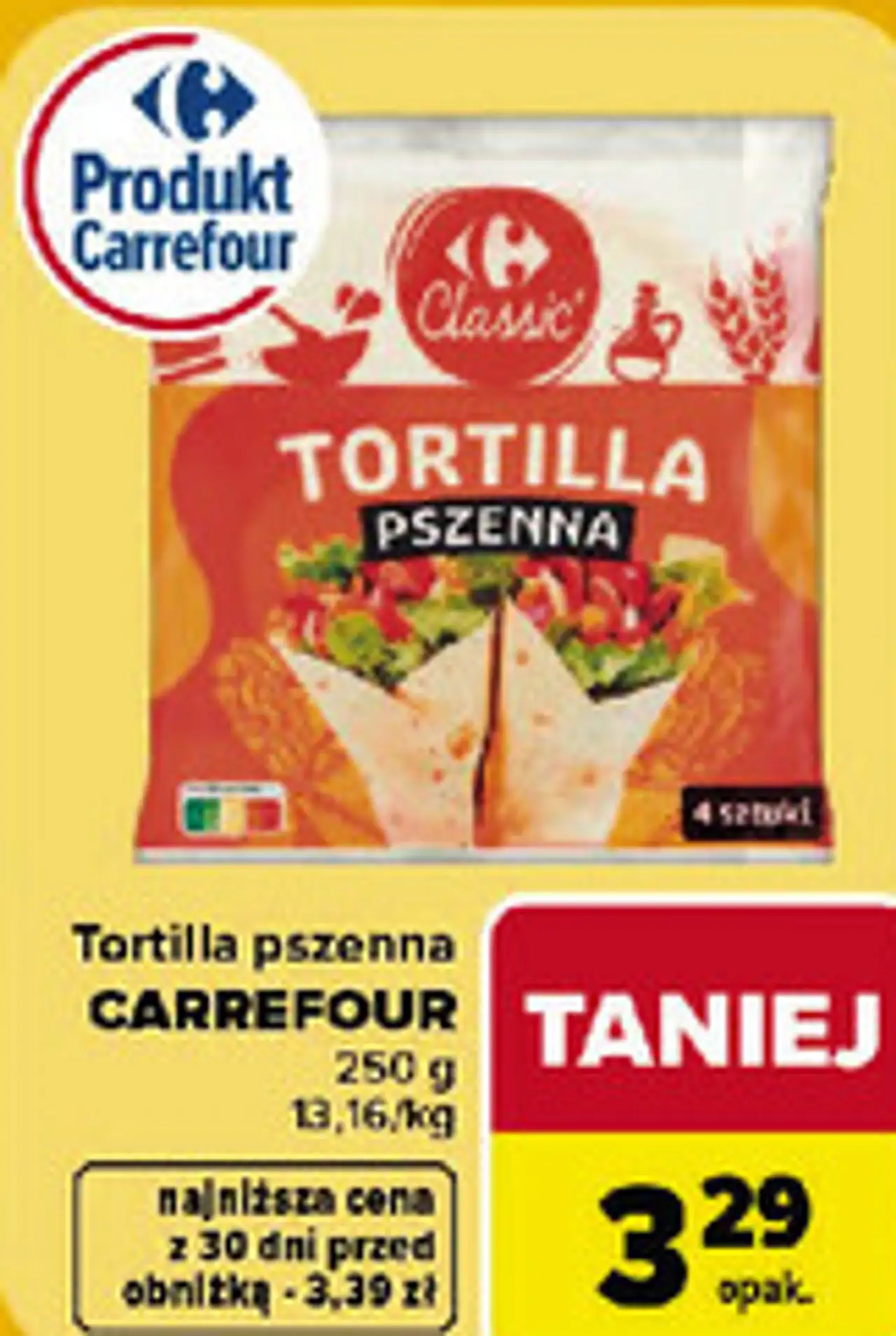 Tortilla pszenna Carrefour Classic