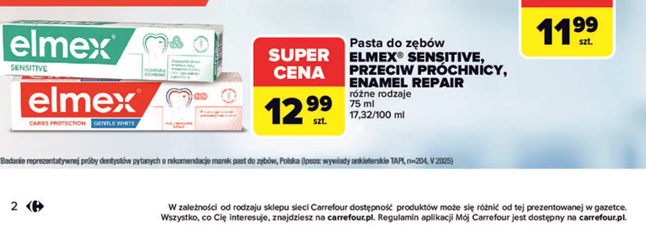 Pasta do zębów ELMEX Sensitive, przeciw próchnicy, enamel repair