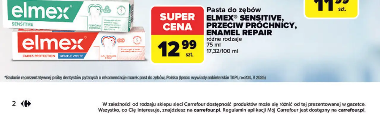 Pasta do zębów ELMEX® SENSITIVE, PRZECIW PRÓCHNICY, ENAMEL REPAIR