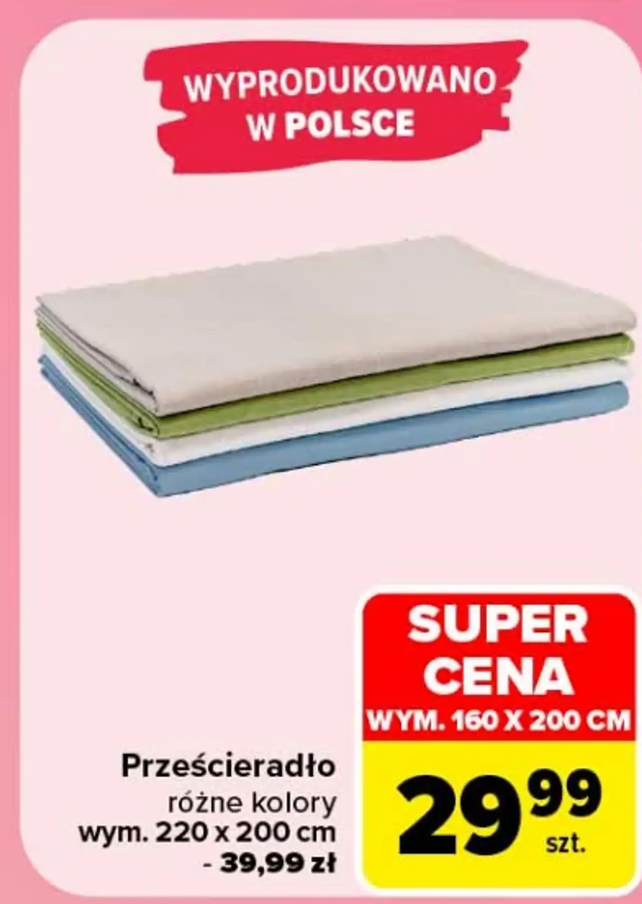 Prześcieradło różne kolory